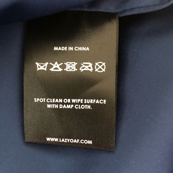 NWT Lazy Oaf Feeling Blue Vinyl Skirt Multi Zip Front Size US 18 Mini Skirt - Picture 15 of 16